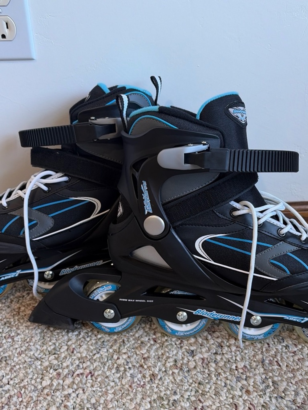 Bladerunner Women's Black and Blue Adjustable Inline Skates